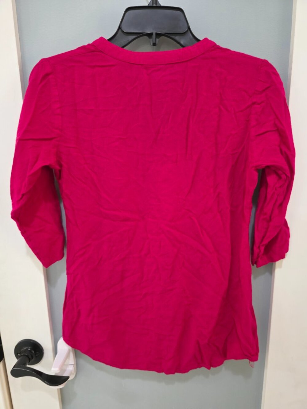 Soch Hot Pink‎ Blouse – Women’s Small 3/4 Sleeve Popover Top - Picture 8 of 8